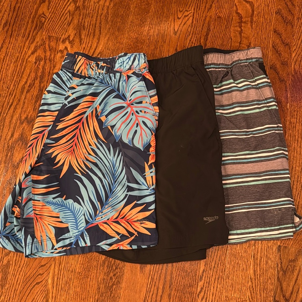 3 Speedo Swim Trunks Men’s Size Large